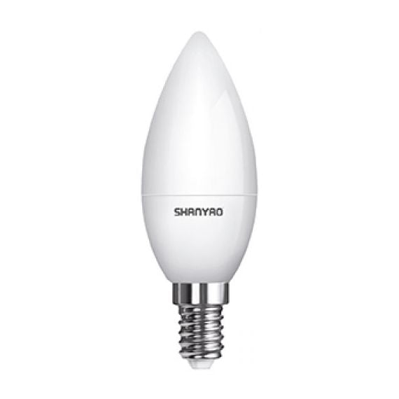 Lampadina LED C37 E14 5W luce calda 300K 425lm Lampadina LED C37 E14 5W luce calda 300K 425lm